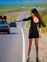 Trasferimento aeroportuale con autostoppista sexy Budapest
